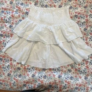 White Smocked Ruffle Skirt ⭐️3/$15 Sale⭐️